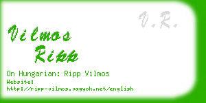 vilmos ripp business card